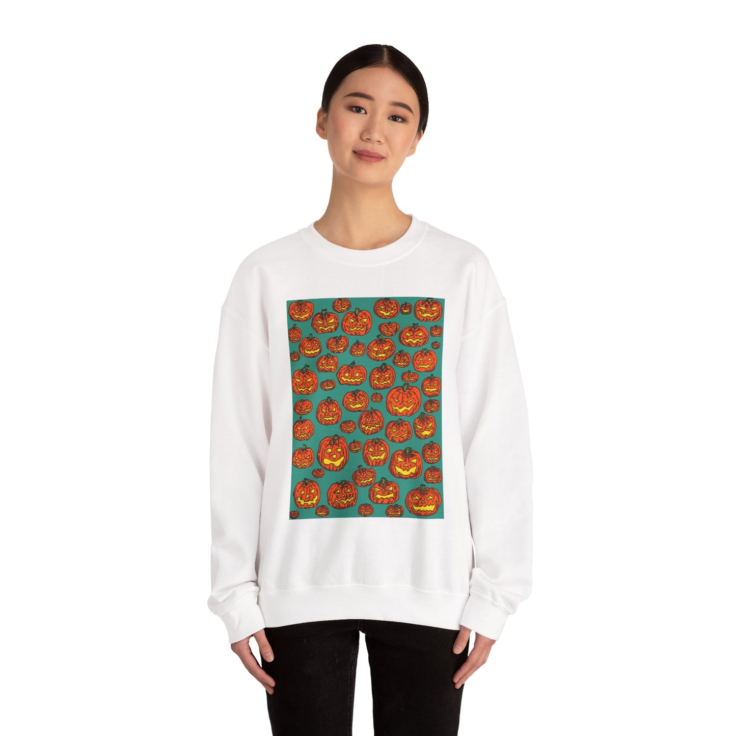 Halloween Pumpkin Crewneck Sweatshirt