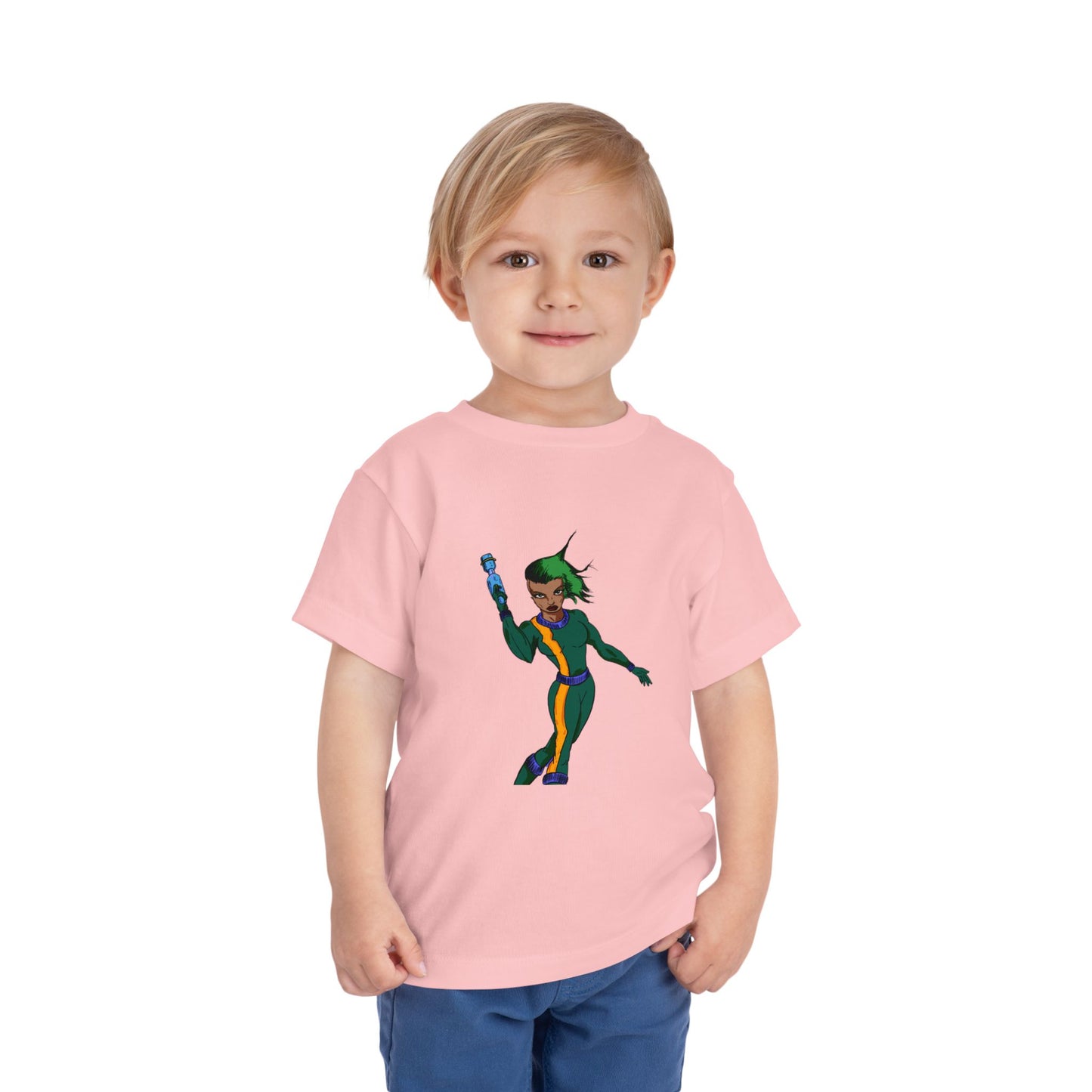 Toddler Tee — Colorful Space Hero Graphic