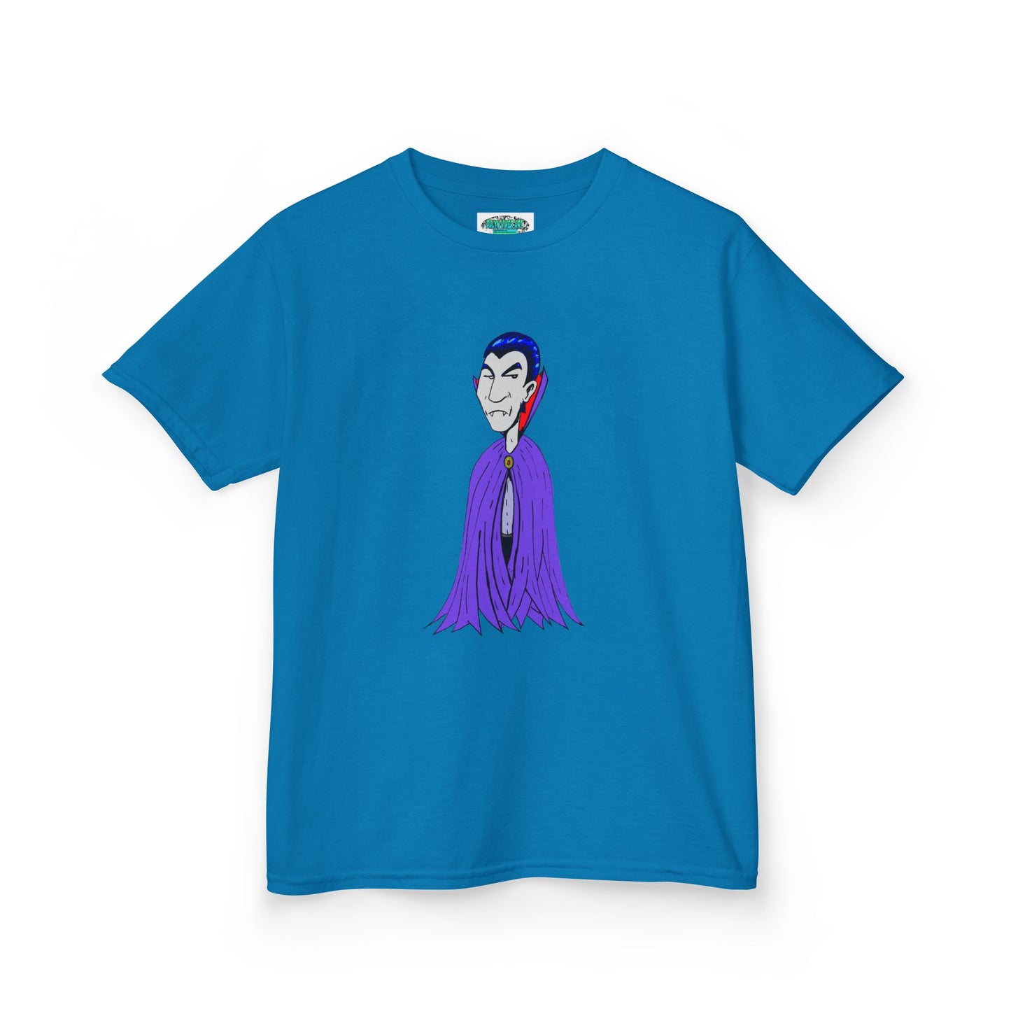 Kids Vampire T-Shirt — Cute Purple Dracula Tee for Halloween