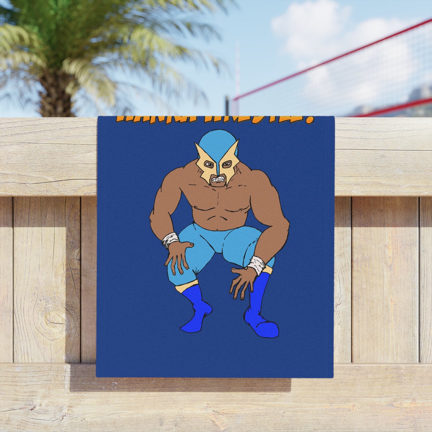 Wanna Wrestle? Beach Towel