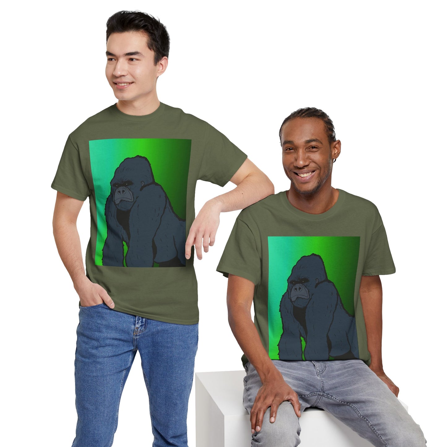 Gorilla Portrait Tee – Graphic Ape Illustration T-Shirt