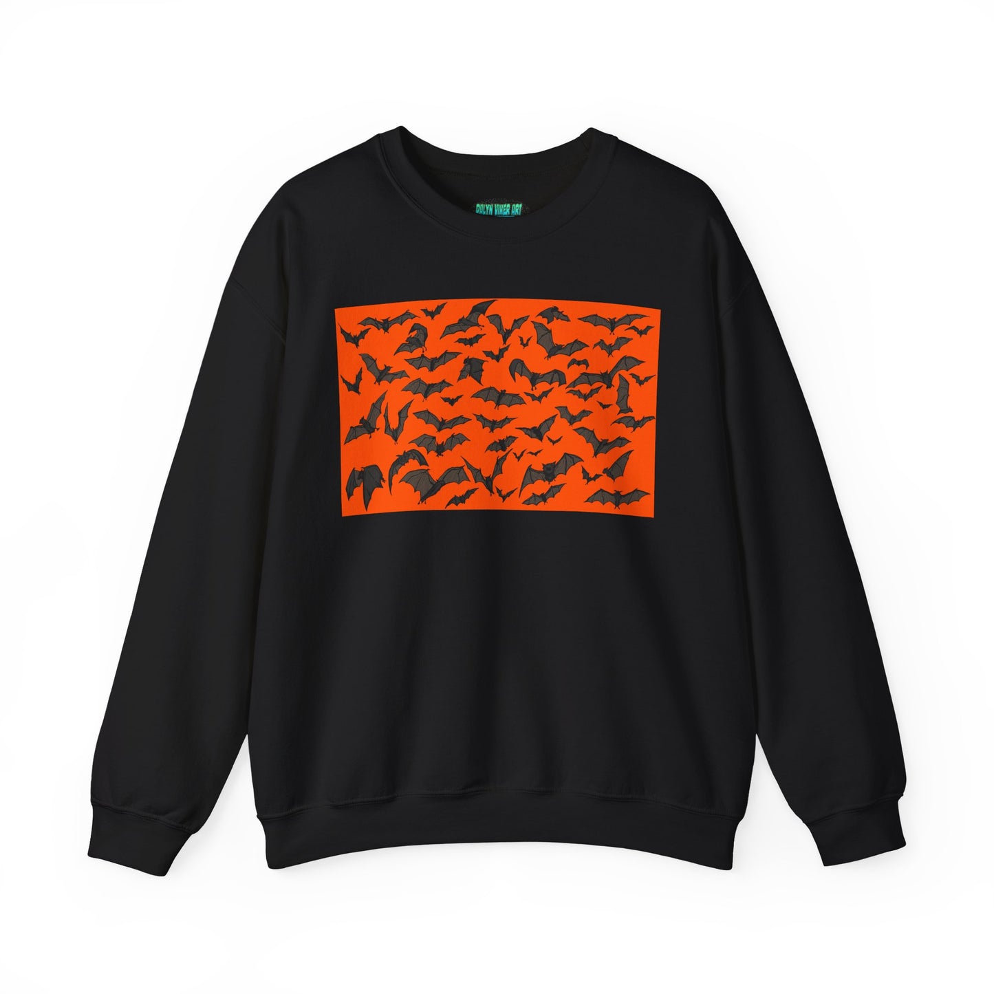 Halloween Bat Print Crewneck Sweatshirt