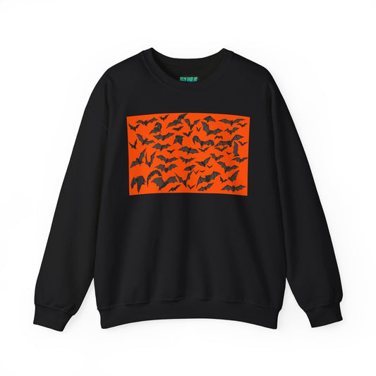 Halloween Bat Print Crewneck Sweatshirt