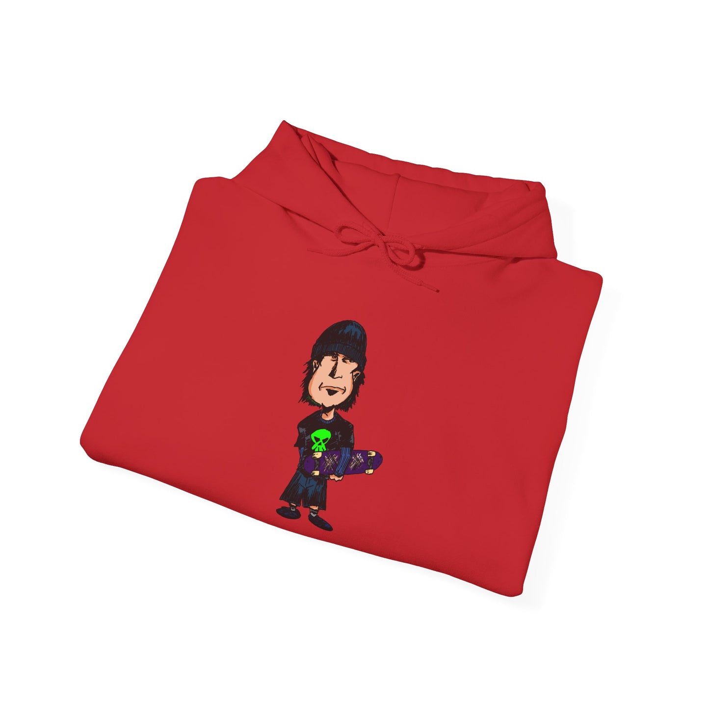 Rude Skater Dude Cartoon Hoodie – Skate Punk Sweatshirt