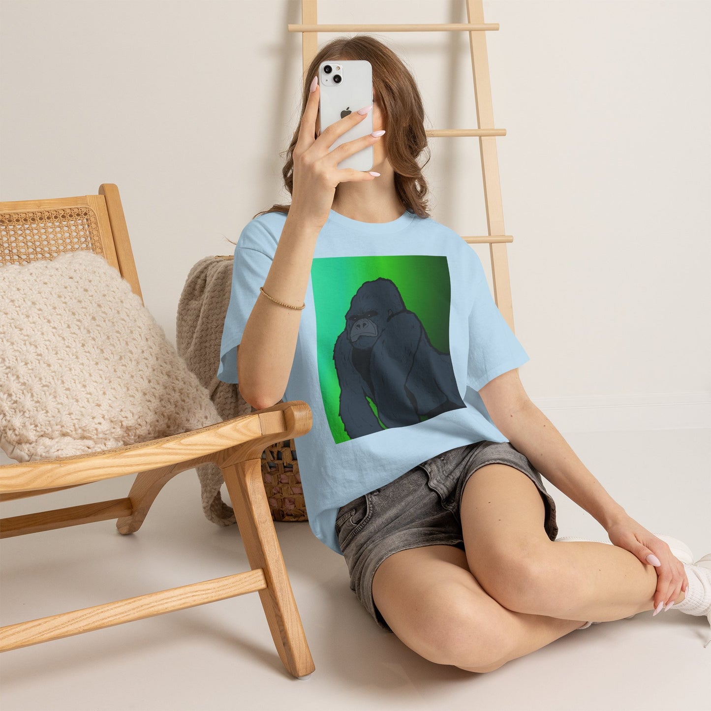 Gorilla Portrait Tee – Graphic Ape Illustration T-Shirt