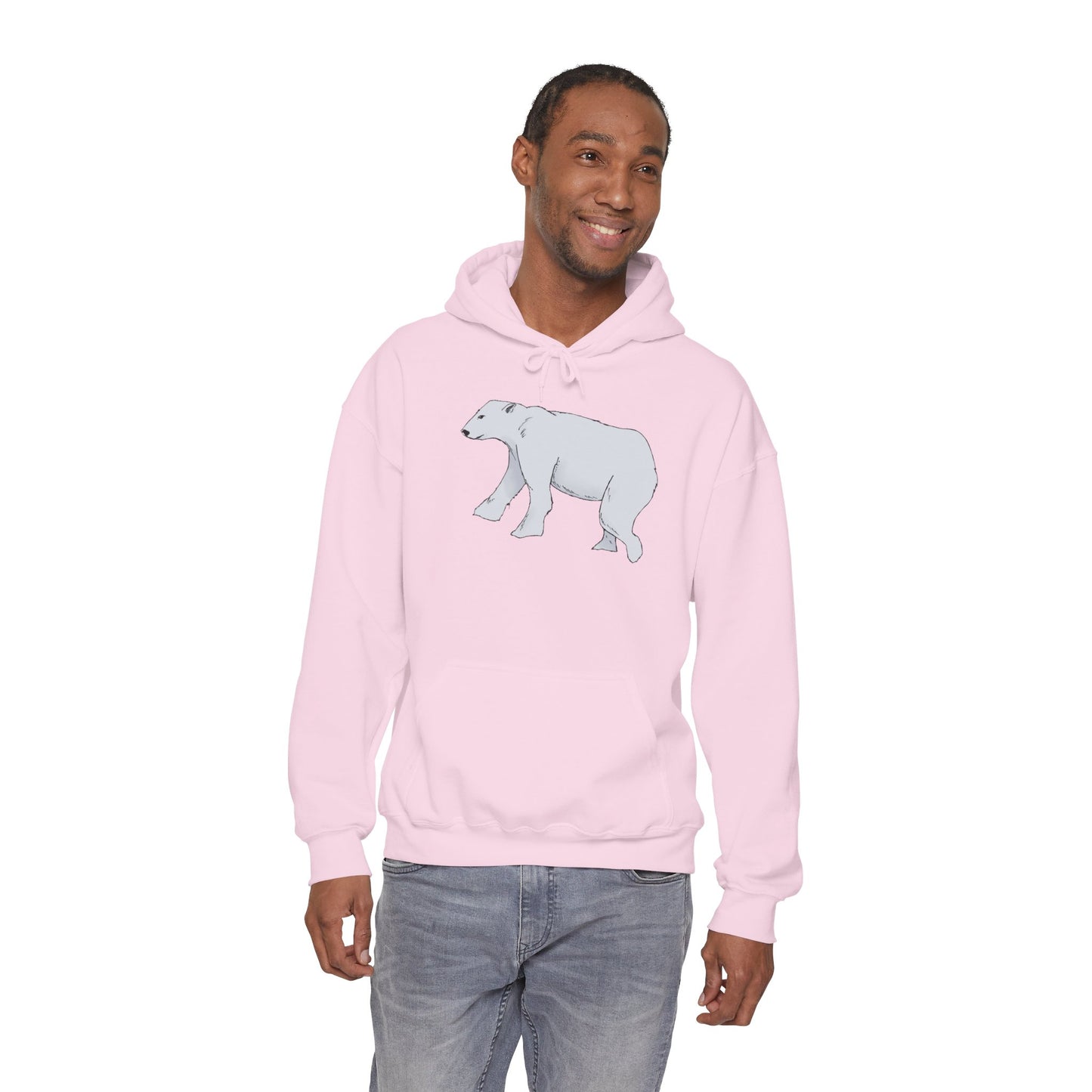 Cozy Polar Bear Hoodie - Warm Winter Fashion, Unisex Sweatshirt, Gift for Animal Lovers, Perfect for Cold Days, Cute Outdoor Wear