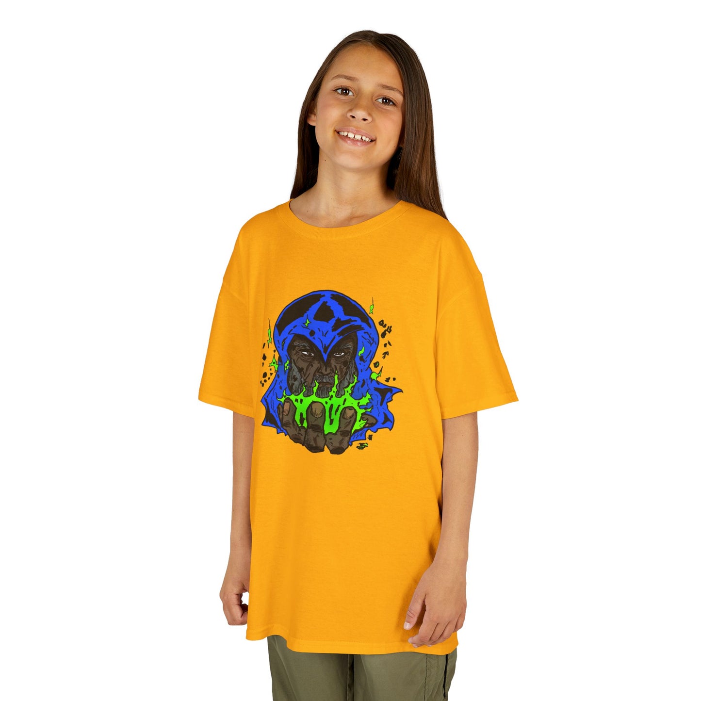 Kids Tee - Cosmic Wizard Magical Fire Sorcery Astro Mysticism Dalyn Viker Art