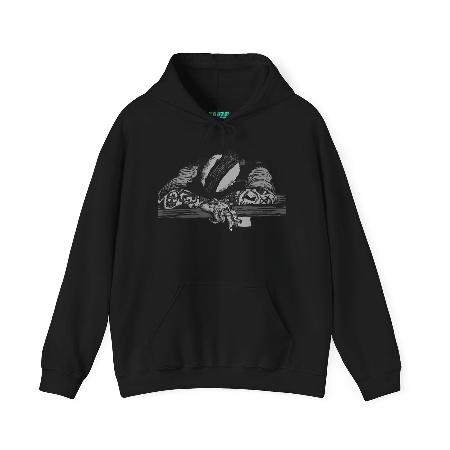 Punk and Done Unisex Hoodie with Artistic Design, Cozy Streetwear, Graphic Sweatshirt for Casual Vibes, Perfect Gift for Any Occasion
