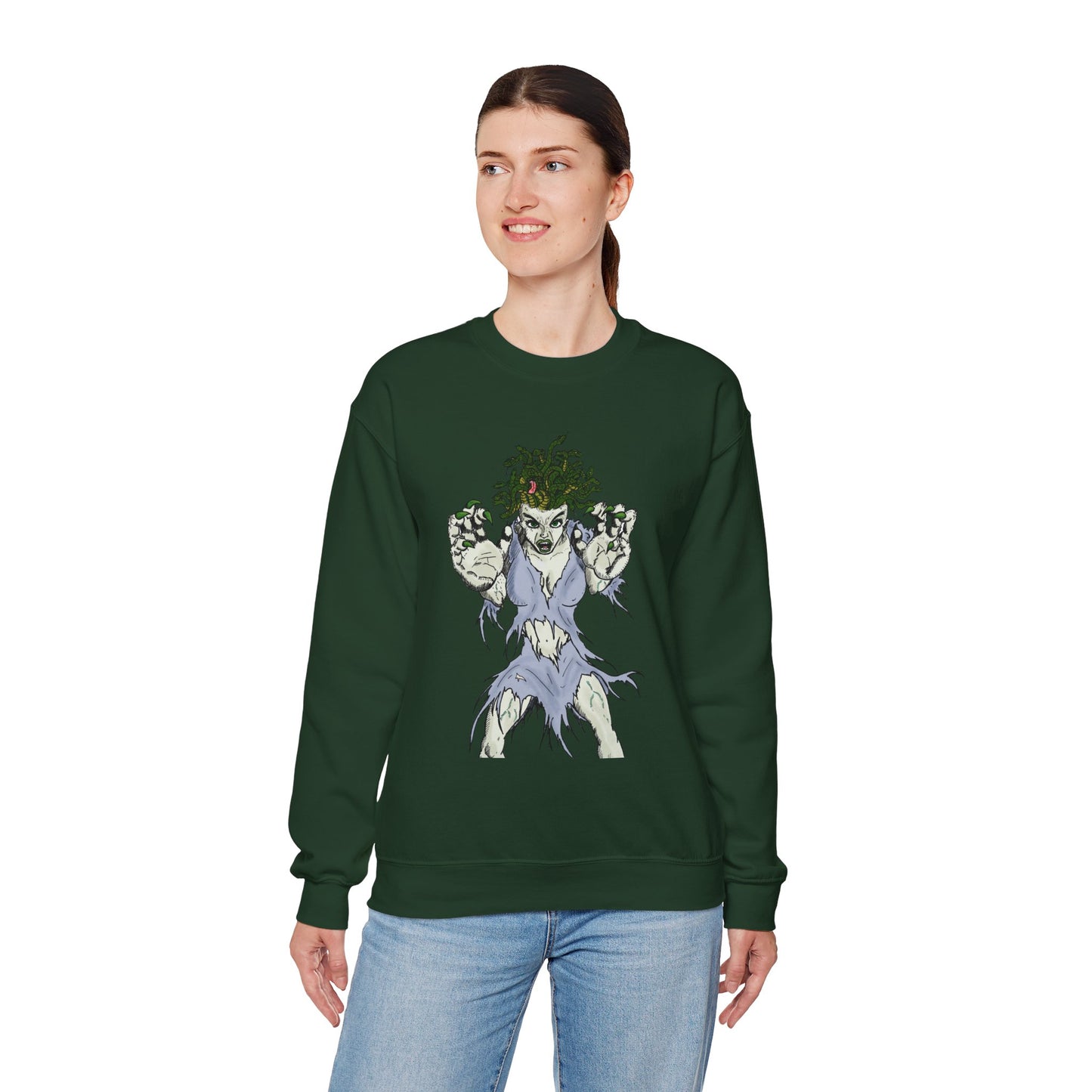 Medusa Inspired Unisex Heavy Blend Crewneck Sweatshirt