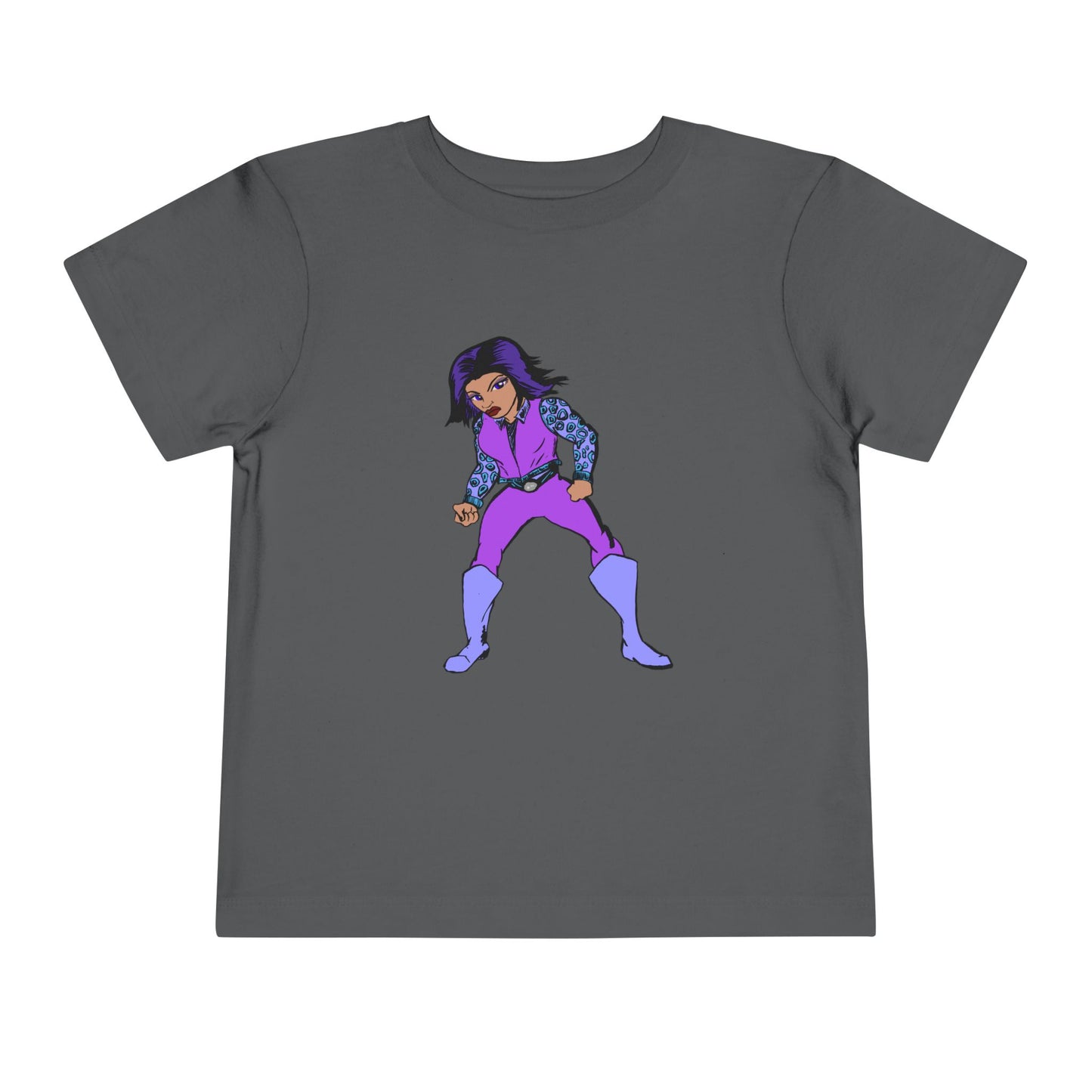 Toddler Tee — Purple Superstar Heroine Graphic Shirt