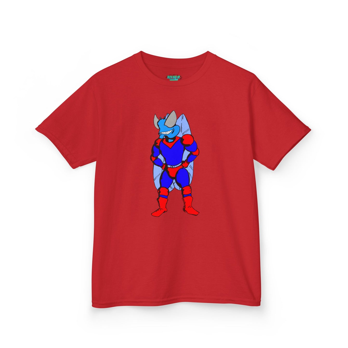 Astro-Fly Kids Superhero T-Shirt — Cute Red & Blue Winged Hero Tee for Boys & Girls