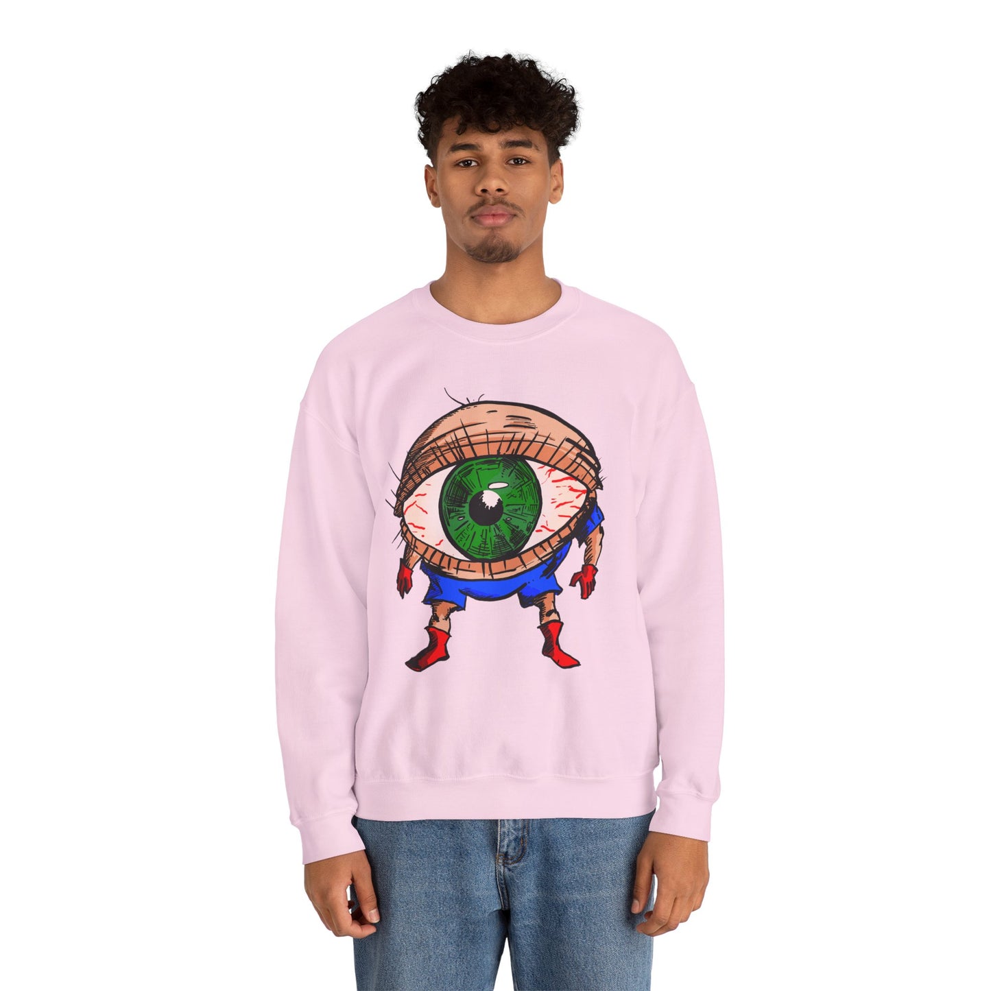 Terrif-EYE-ing Unique Cartoon Eye Sweatshirt - Unisex Heavy Blend™