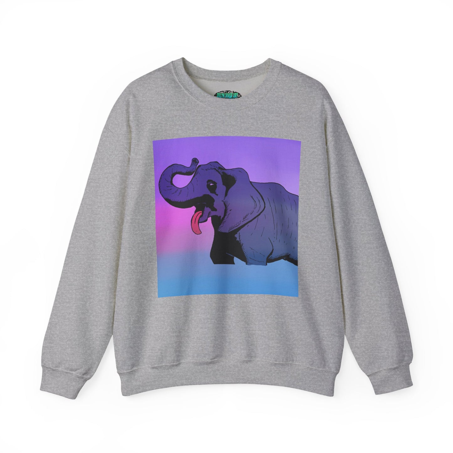 Elephant Art Unisex Crewneck Sweatshirt – Vibrant and Cozy Statement Piece