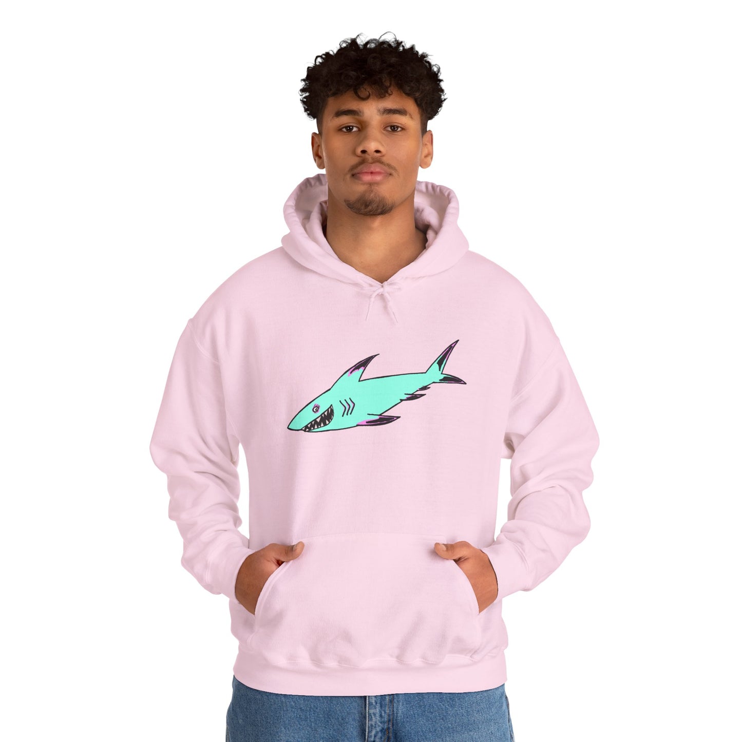 Shark Graphic Unisex Hoodie, Fun Casual Wear, Beach Lover's Gift, Relaxing Lounge Sweatshirt, Unique Gift for Any Occasion