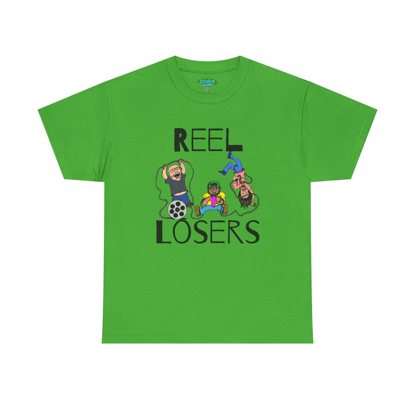 Reel Losers Podcast Unisex Heavy Cotton Tee, Funny Graphic Shirt, Casual Everyday Wear, Gift for Movie Lovers, Humor T-Shirt