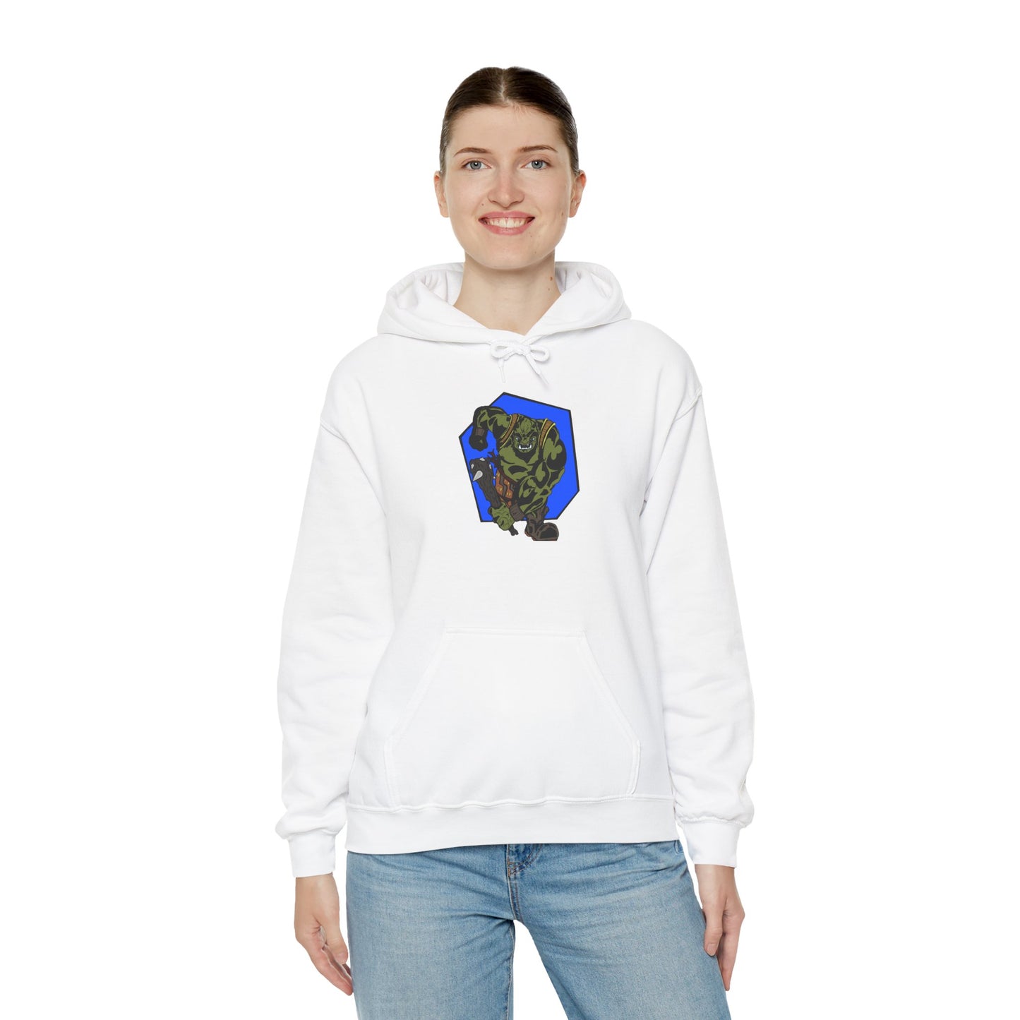 Heroic Monster Hooded Sweatshirt, Cozy Casual, Gift for Gamer, Geek Wear, Unisex Hoodie, Birthday Present, Halloween Style