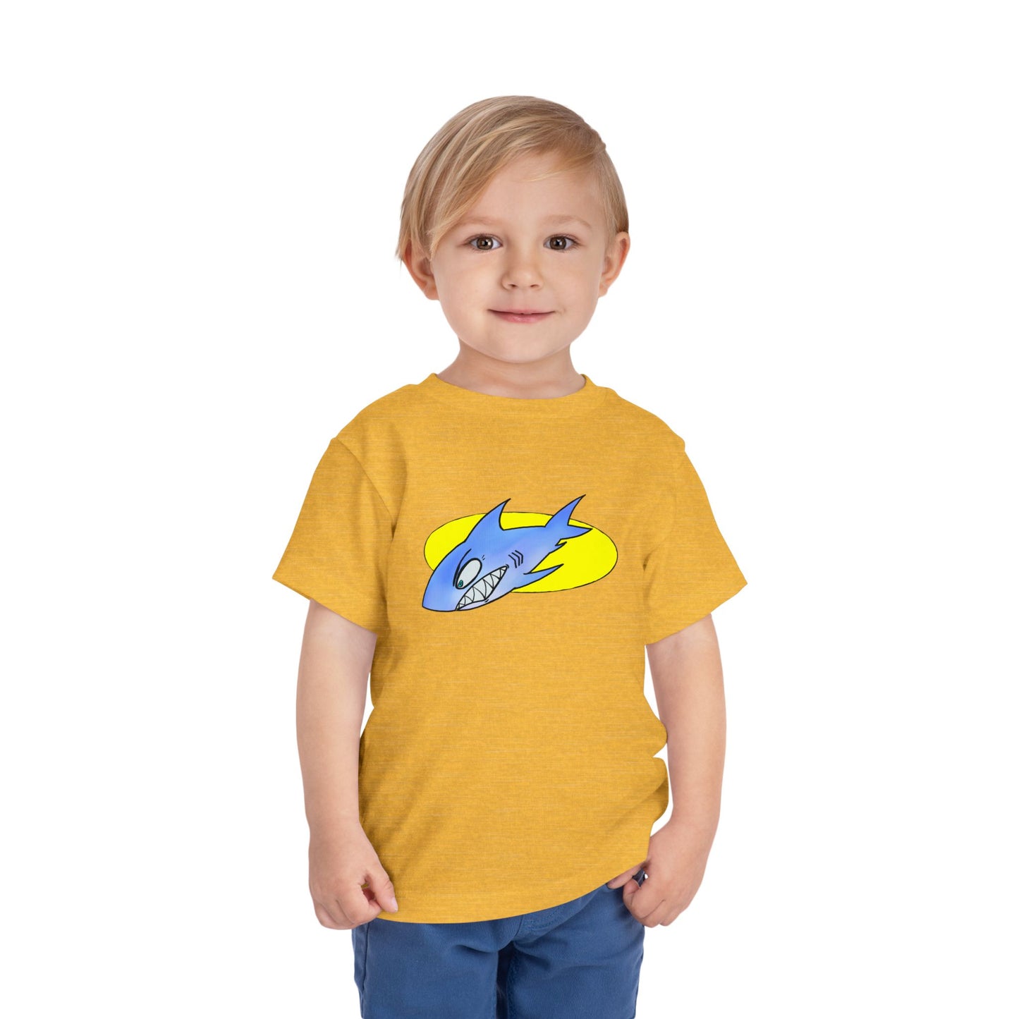 Toddler Shark Tee — Cute Blue Shark Graphic Kids Shirt