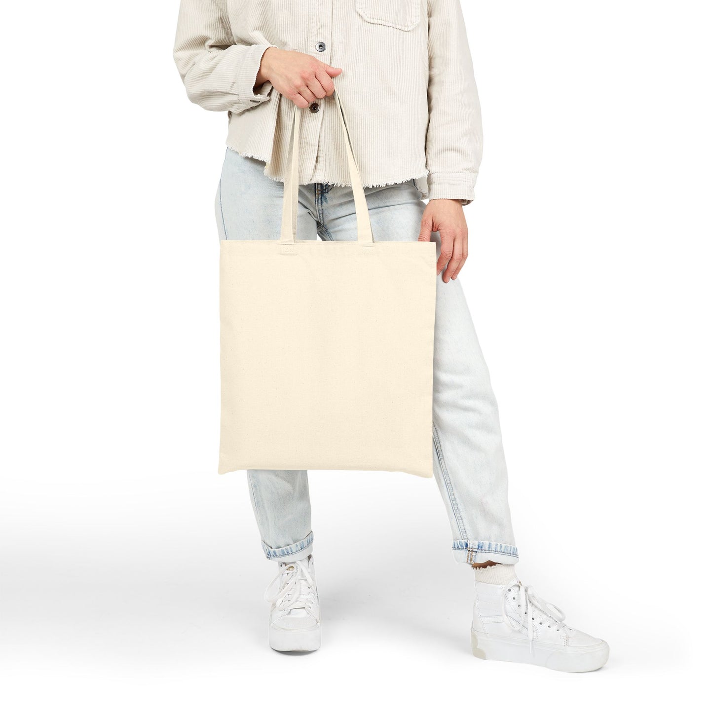 Skull & Roses Canvas Tote Bag — Gothic Floral Reusable Shopper
