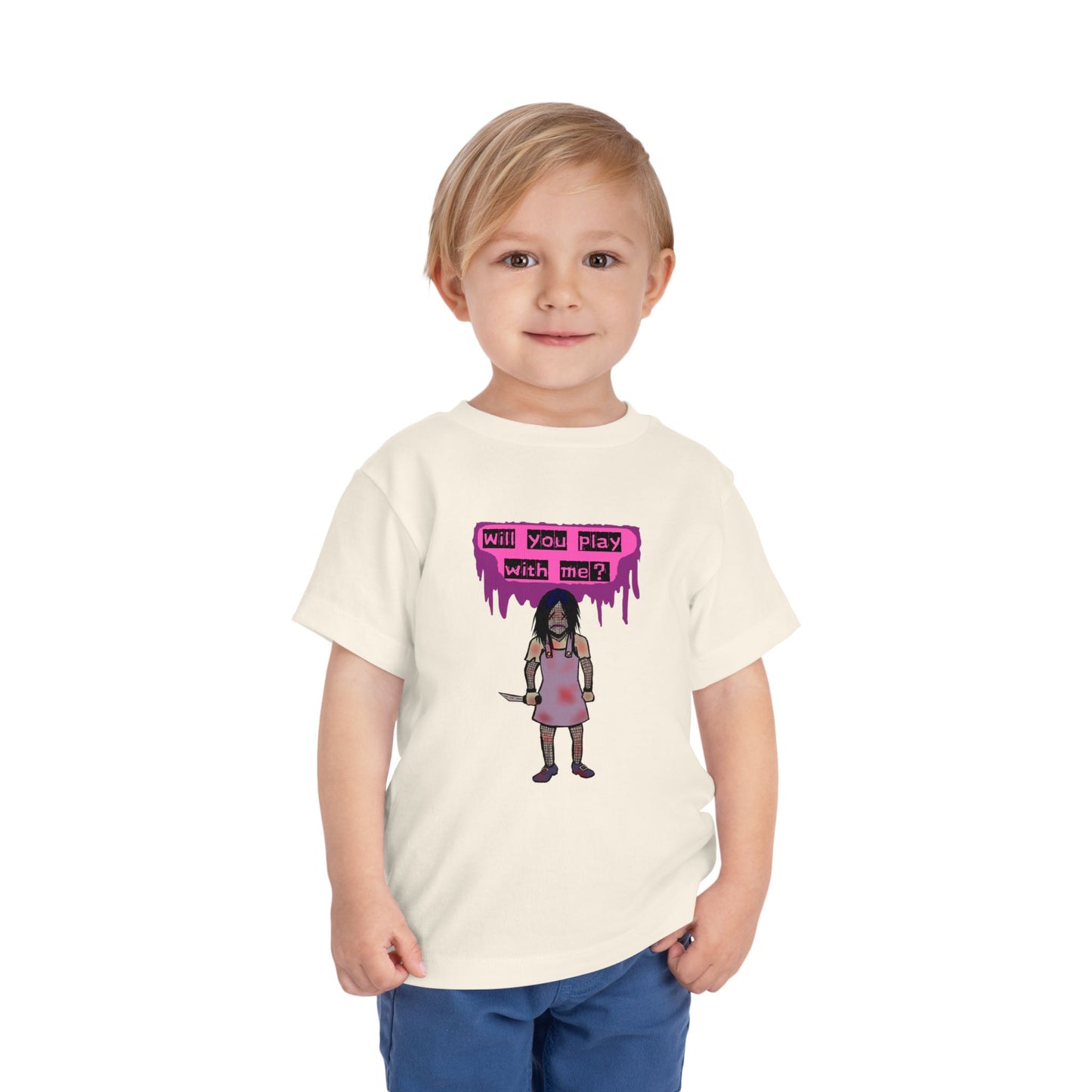 Toddler Tee - Evil Doll - Will You Play With Me