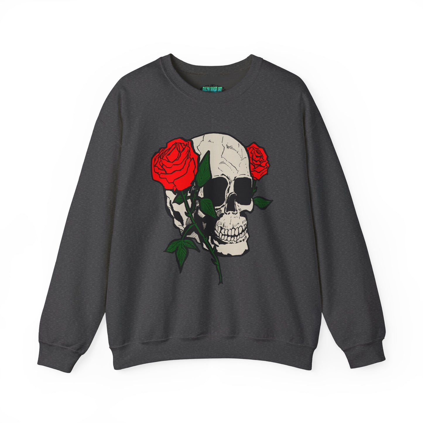 Skull and Roses Crewneck Sweatshirt