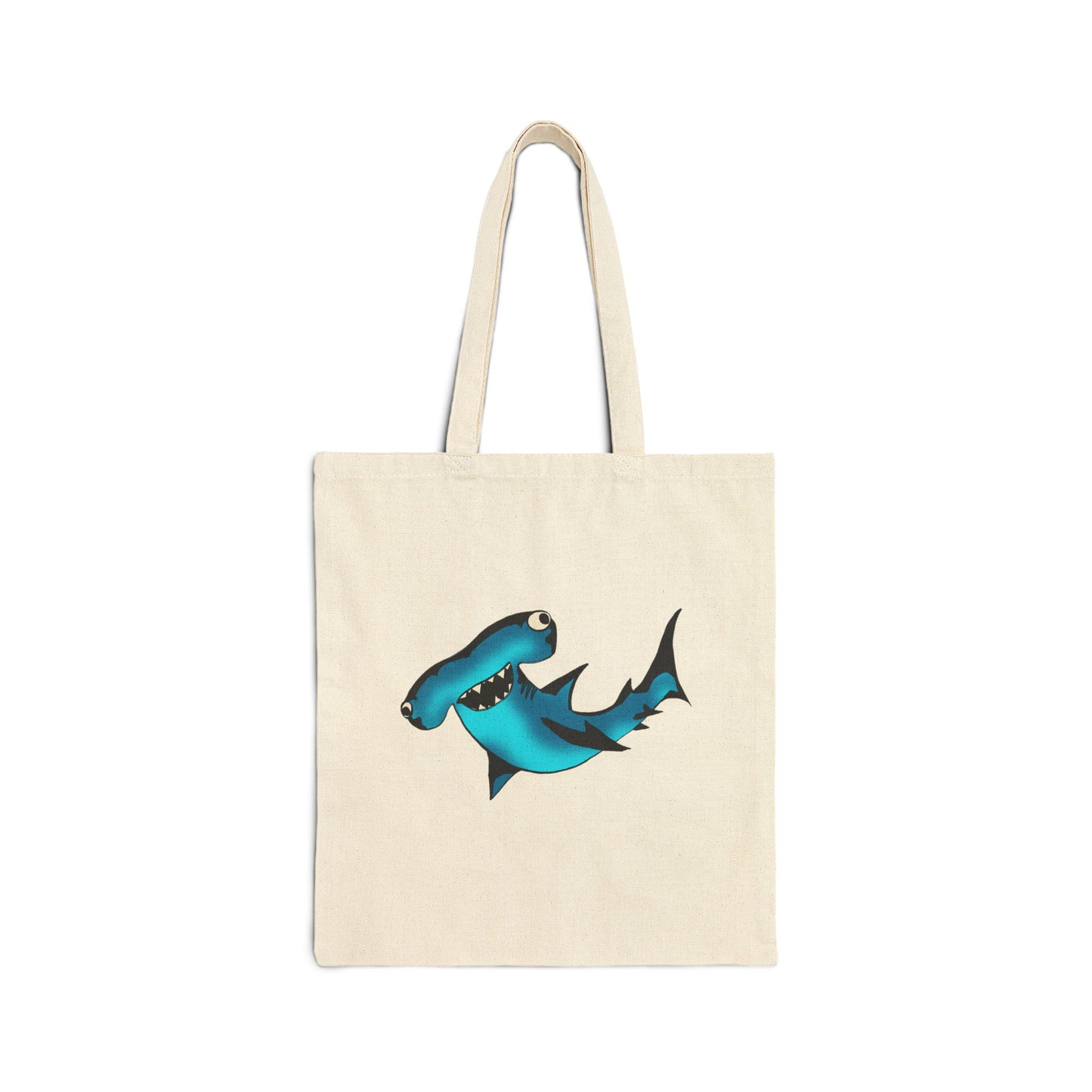 Harley Hammerhead Shark Canvas Tote Bag – Cute Ocean Animal Beach Market Bag