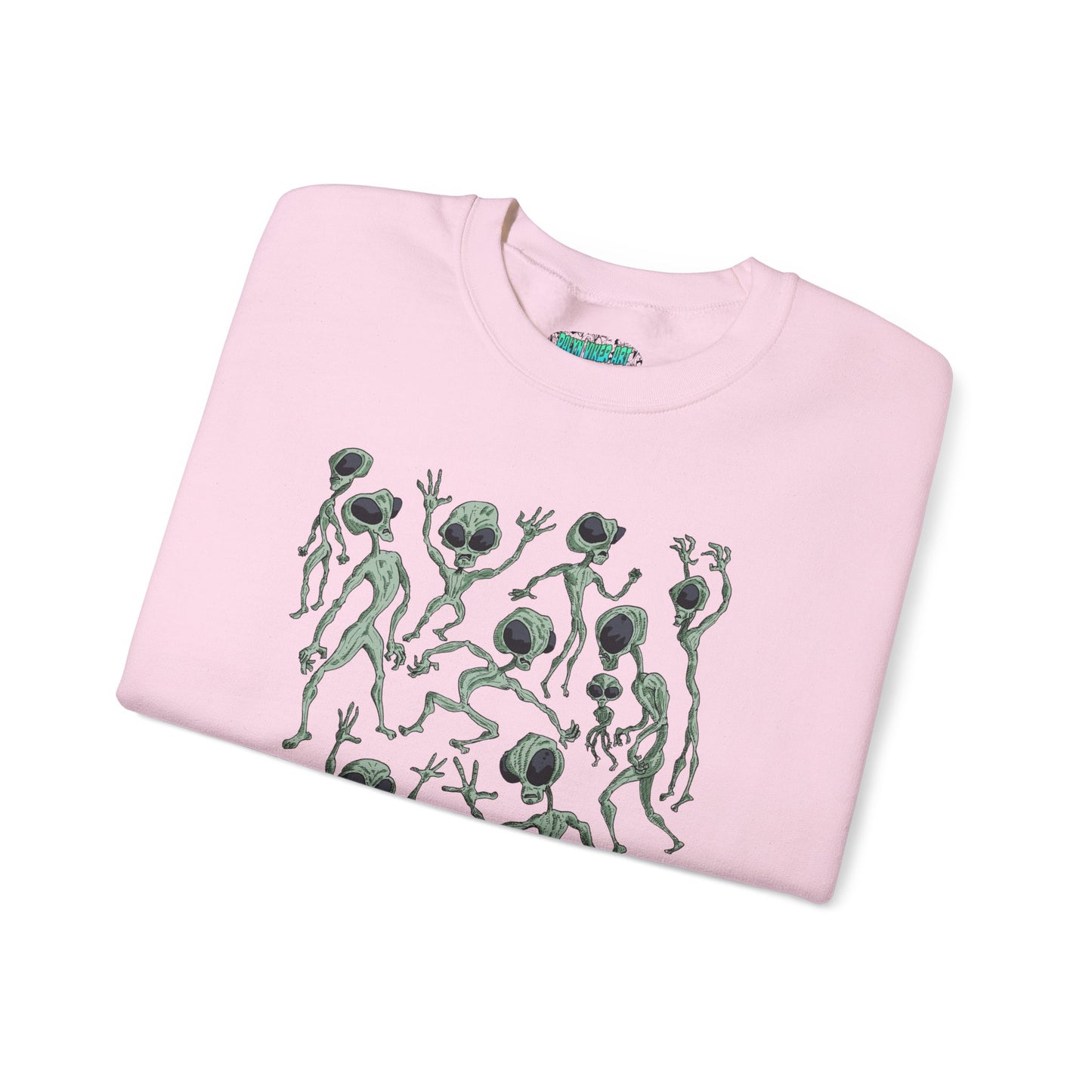 Alien Dance Party Crewneck Sweatshirt – Unisex Heavy Blend