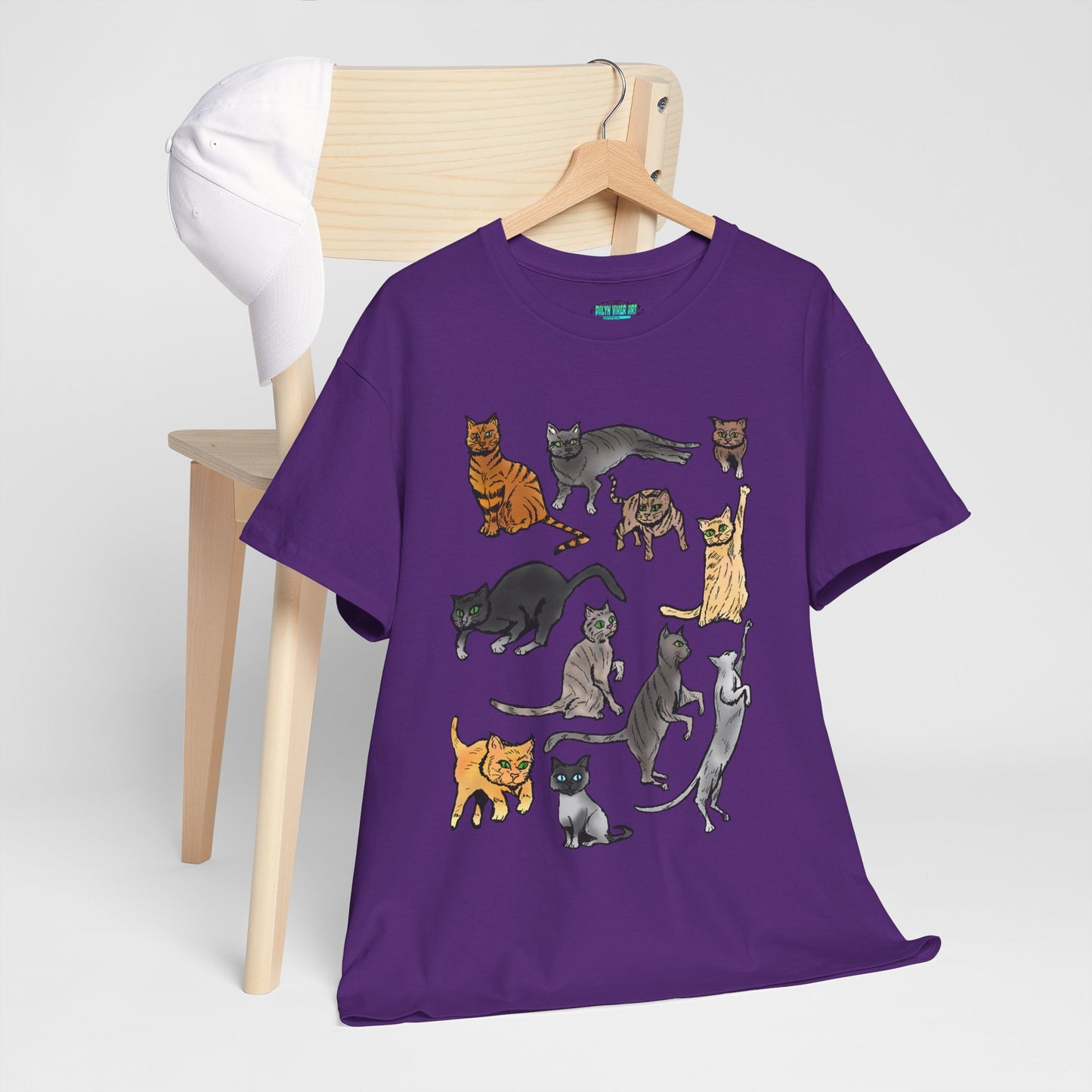 Cats Collage T-Shirt — Cute Cat Illustration Tee for Cat Lovers