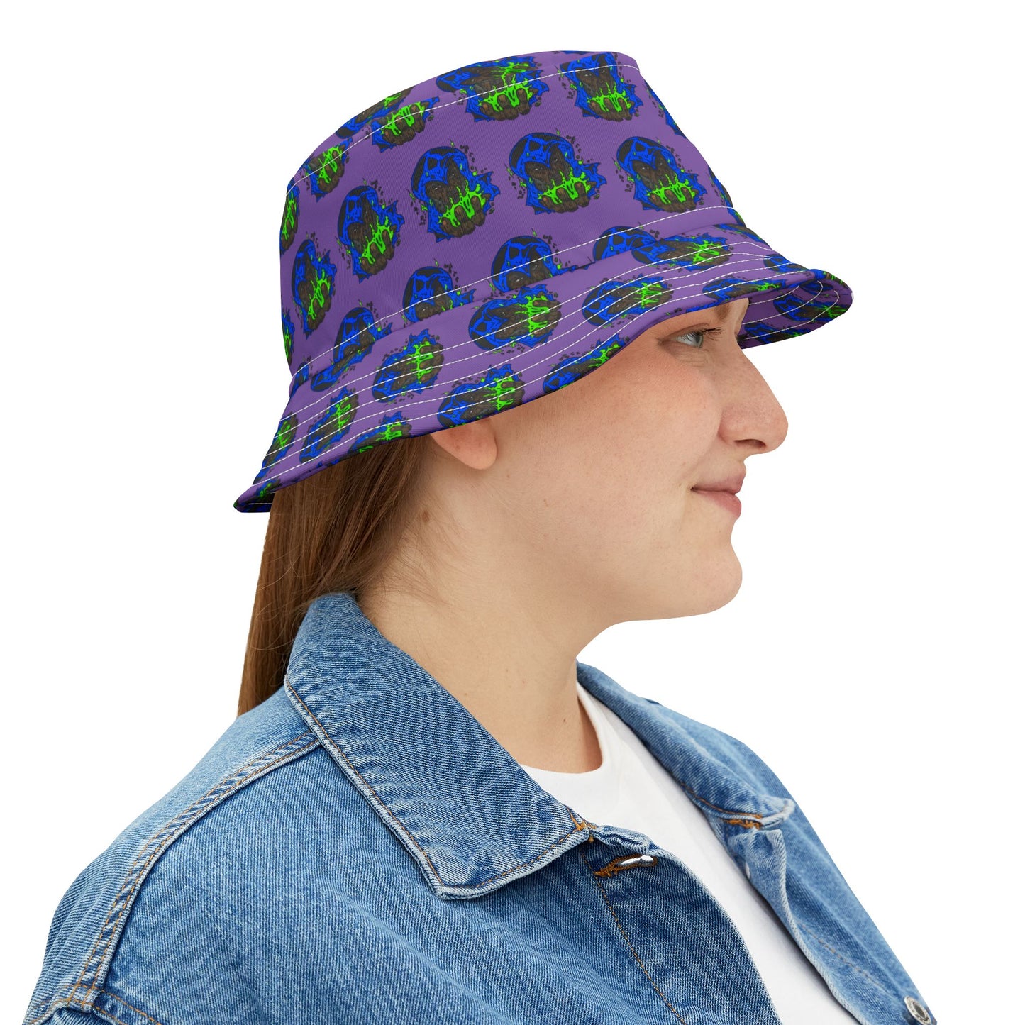 Bucket Hat Cosmic Wizard Sorcery Fire Colorful Mystical Dalyn Viker Art