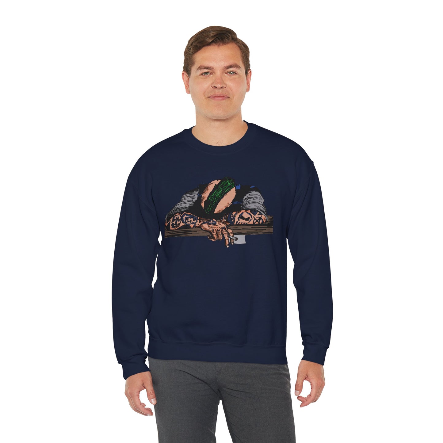Punk and Done Artistic Unisex Crewneck Sweatshirt - Cozy Vibes