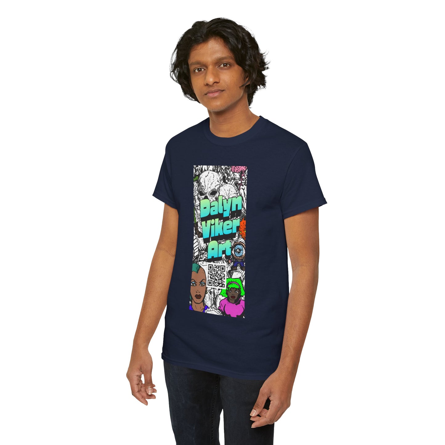 Graphic Art T-Shirt — "Dalyn Viker Art" Vertical Collage Tee