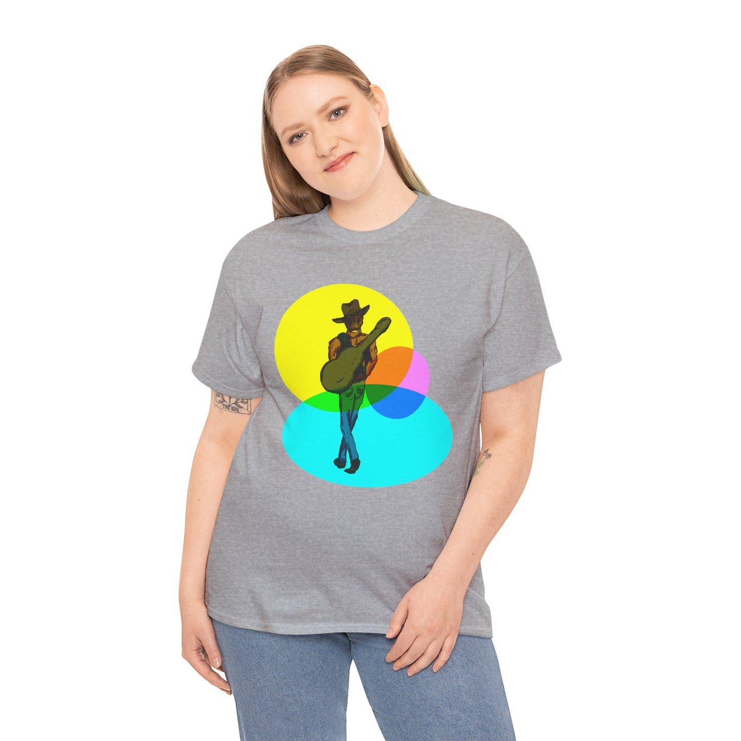 Cowboy Guitar Tee — Colorful Music T‑Shirt