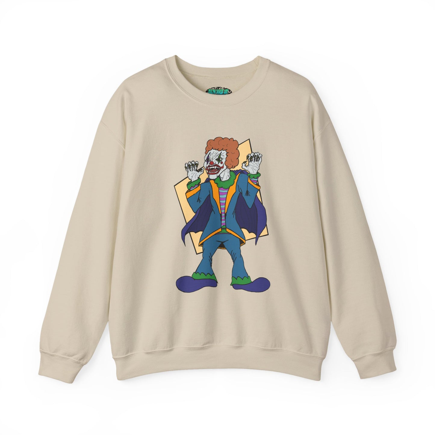 Vampire Clown Funny Horror-Inspired Unisex Crewneck Sweatshirt