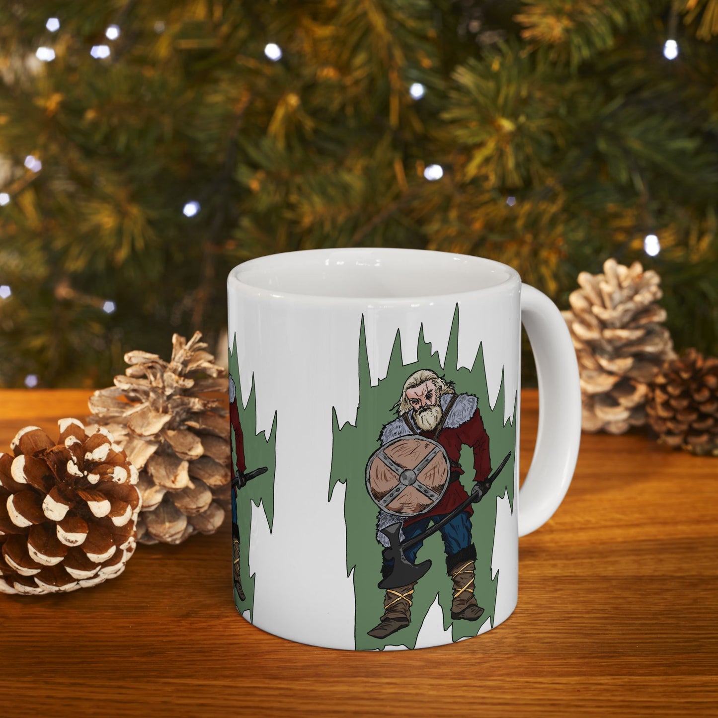 Epic Viking Warrior Ceramic Mug, Norse Mythology Gift, Coffee Cup for Gamers, Fantasy Lover's Mug, Unique Home Decor