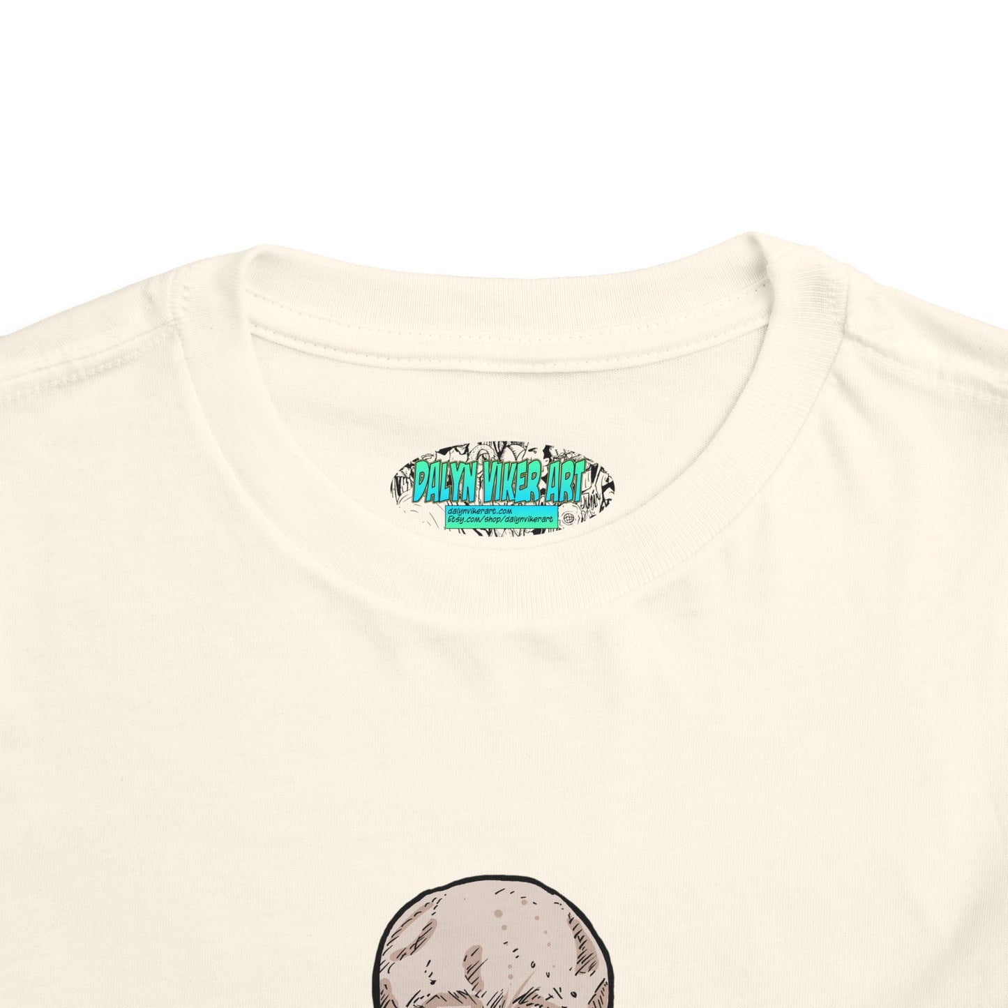 Toddler Tee — Skull with Red & Blue Electric Guitars Rock Shirt
