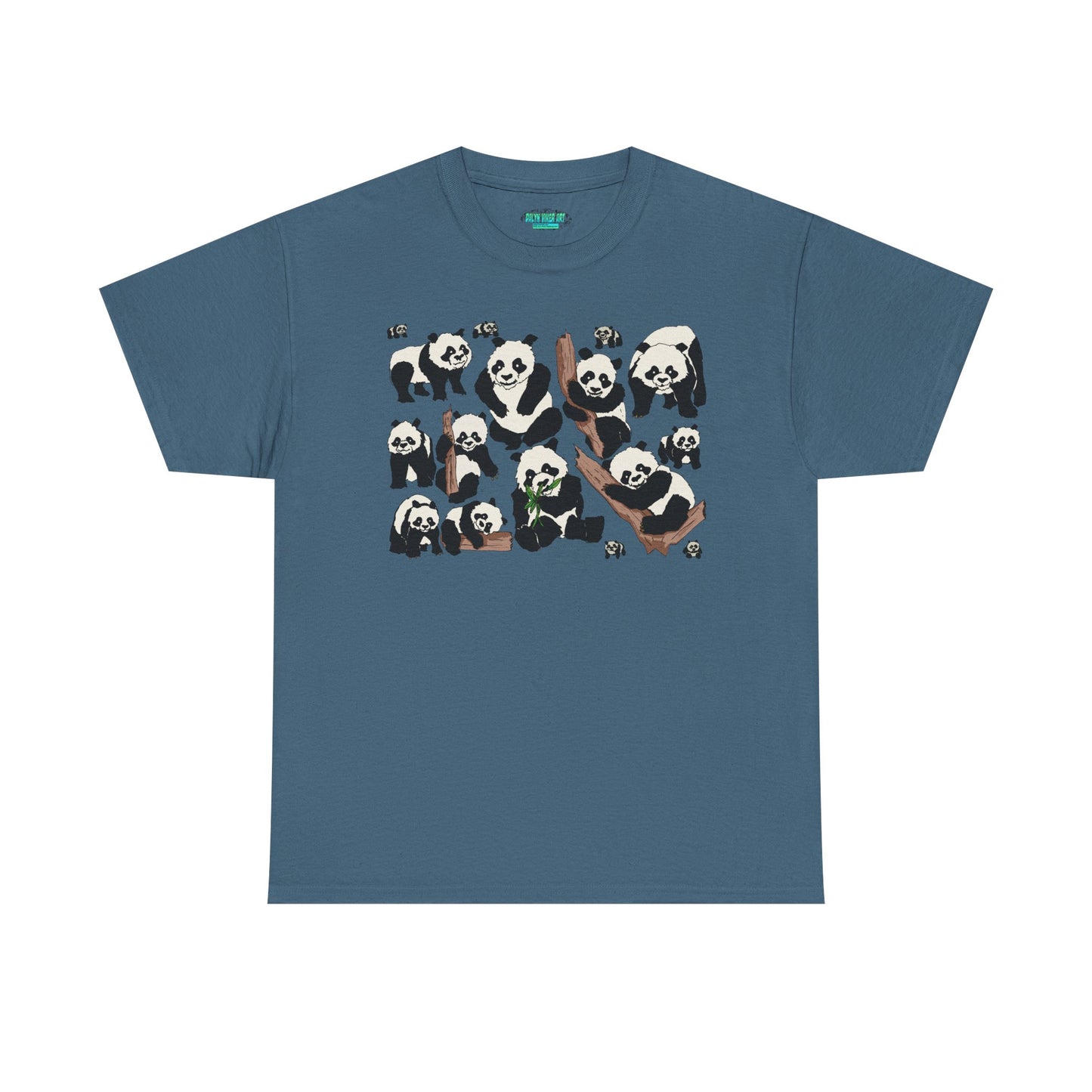 Cute Panda Design Unisex Heavy Cotton Tee | Animal Lover Gift, Casual Wear, Eco-Friendly Apparel, Nature Enthusiast Clothing
