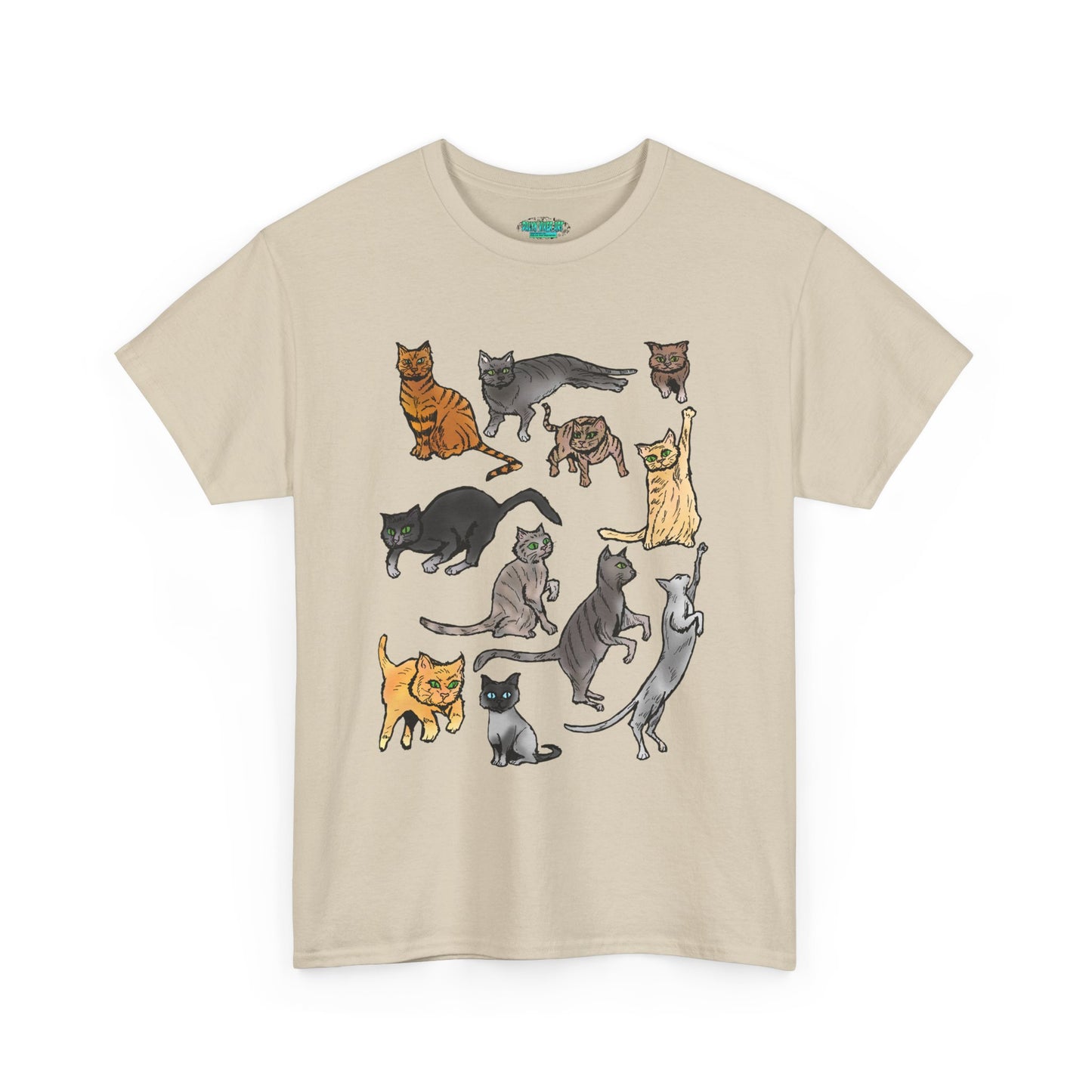 Cats Collage T-Shirt — Cute Cat Illustration Tee for Cat Lovers