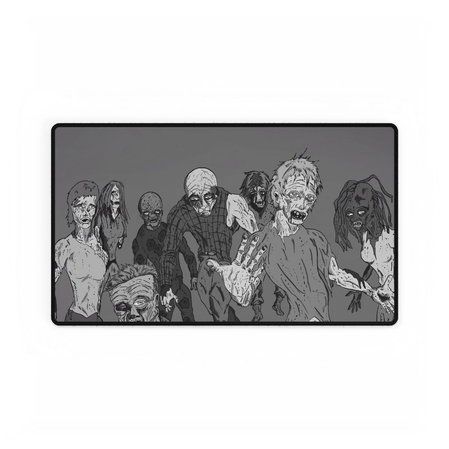 Zombie Horde Desk Mat — Large Gaming/Office Desk Pad and Card Playing Mat with Creepy Graphic