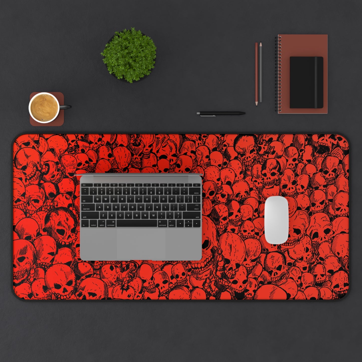 Gathering of Skulls - Fire Red - Desk Mat