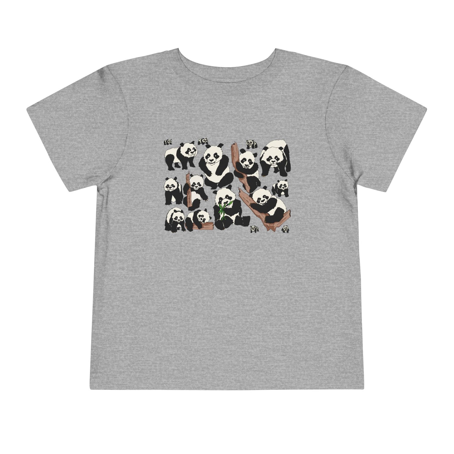 Panda Faces Toddler Tee — Cute Cartoon Panda Print