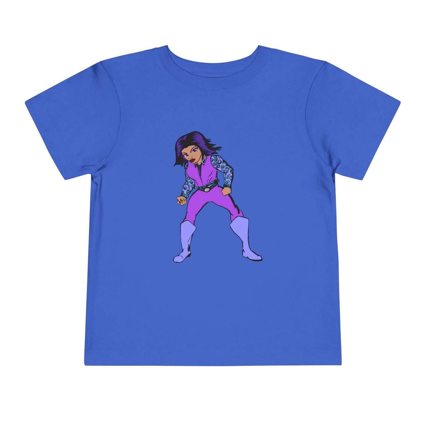 Toddler Tee — Purple Superstar Heroine Graphic Shirt