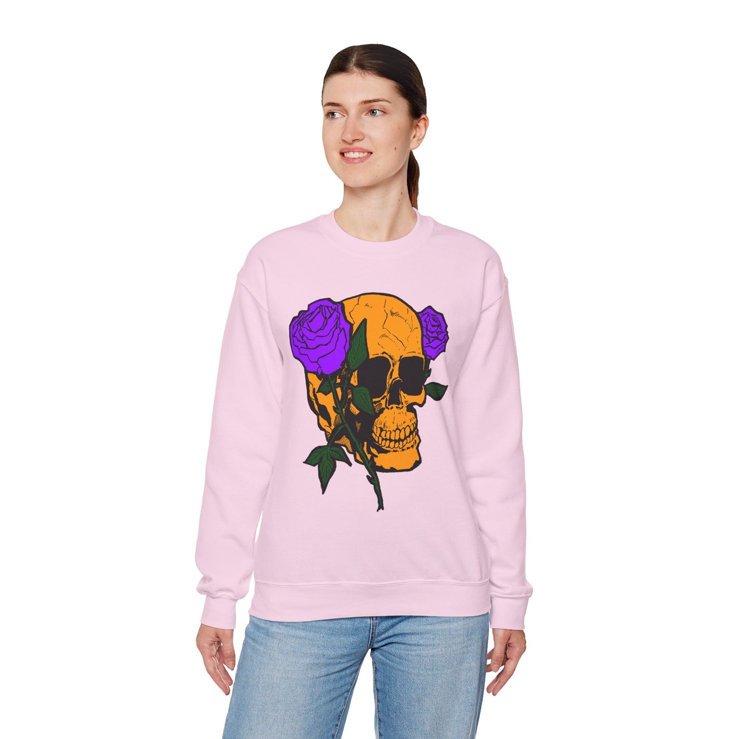 Skull & Roses Sweatshirt - Unisex Heavy Blend™ Crewneck