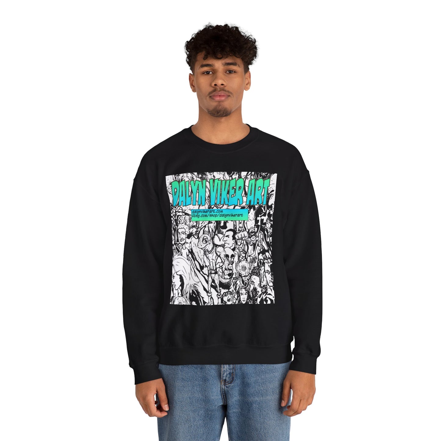 Graphic Art Crewneck Sweatshirt - Dalyan Viker Art Edition