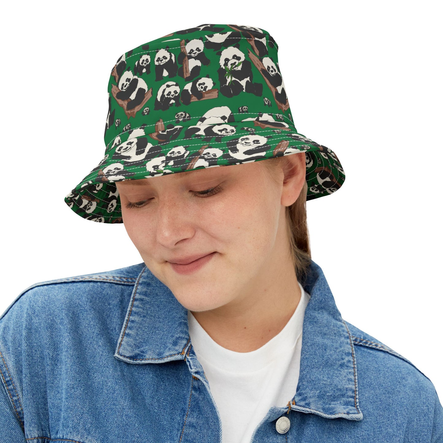 Panda Print Bucket Hat for Nature Lovers, Trendy Summer Accessory, Perfect for Beach Days, Festivals, and Outdoor Adventures
