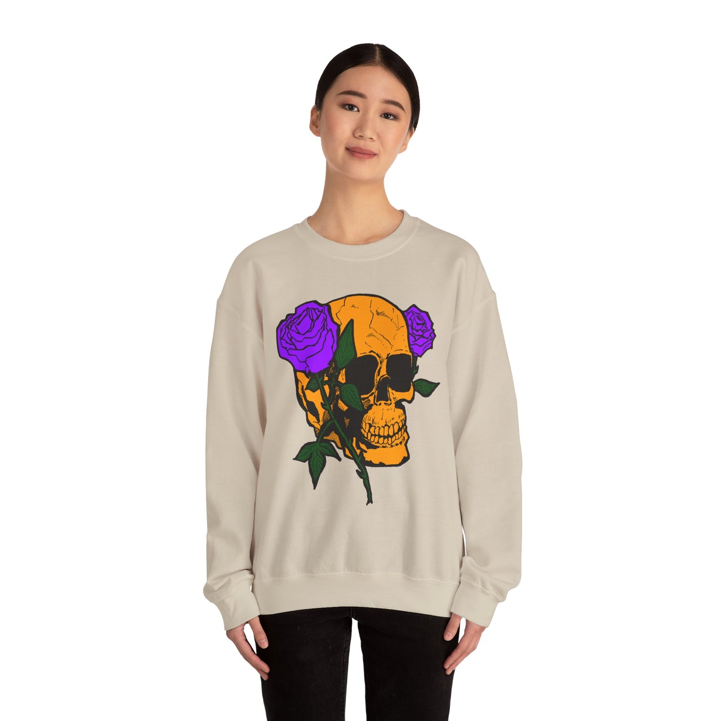 Skull & Roses Sweatshirt - Unisex Heavy Blend™ Crewneck