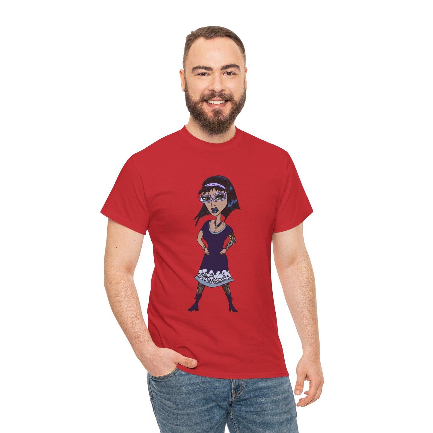 Gothic Doll T-Shirt — Retro Vampire Girl Graphic Tee