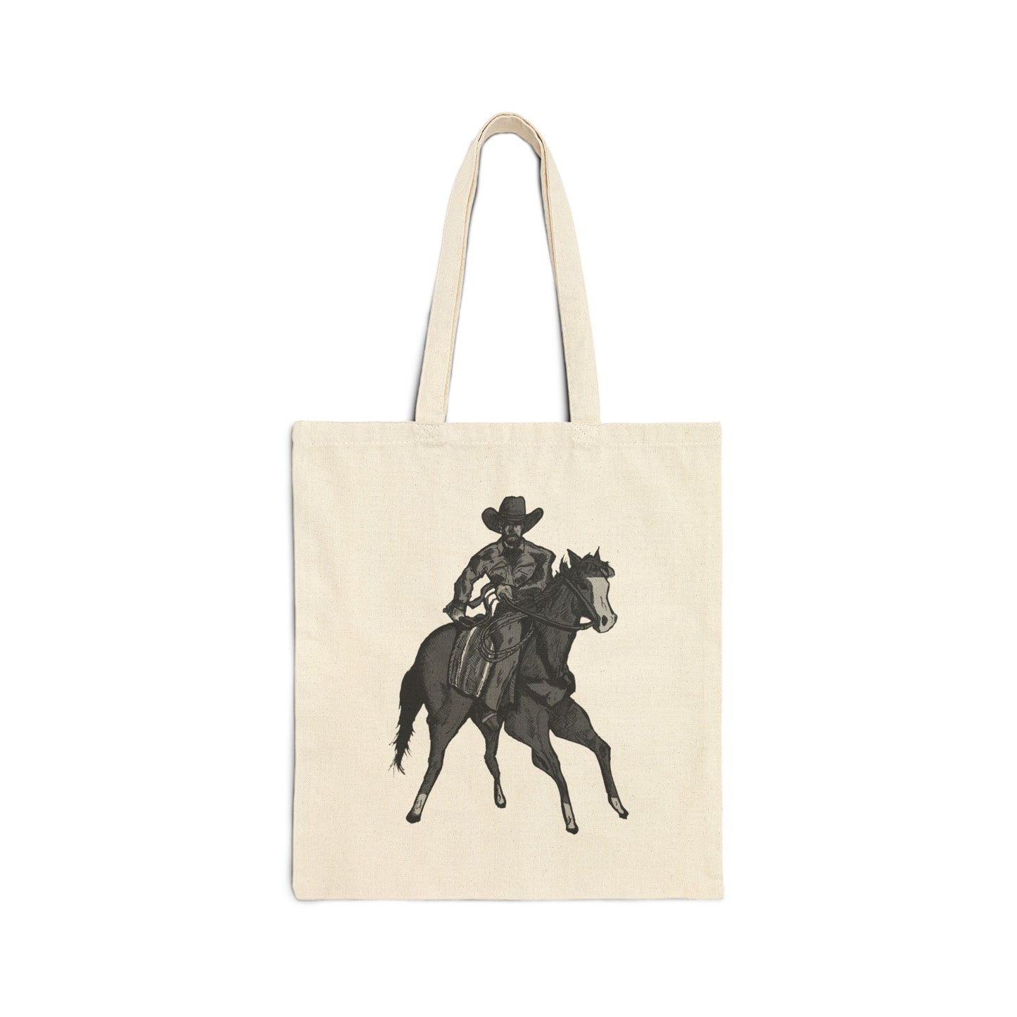 Cowboy Horse Tote Bag — Western Riding Canvas Tote
