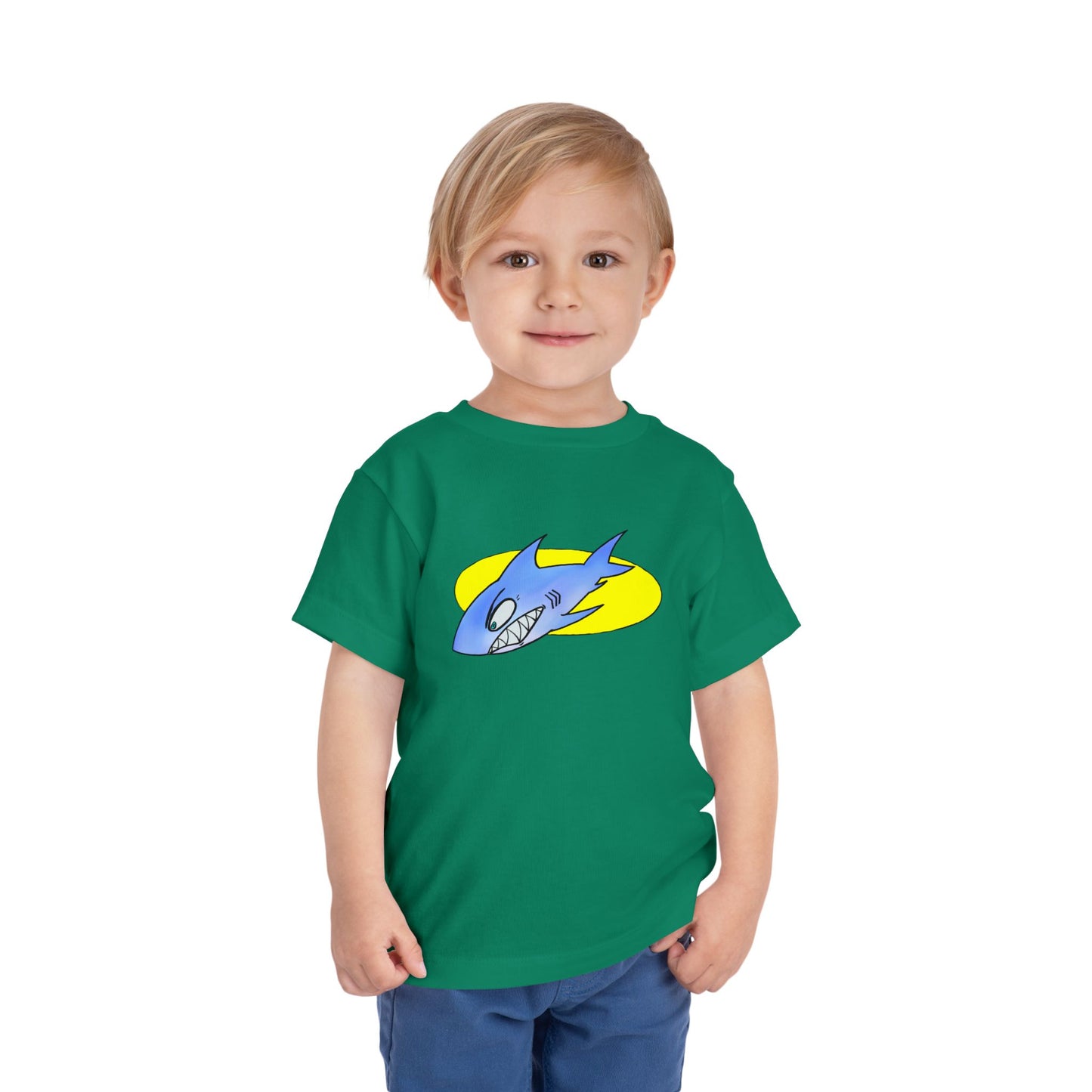 Toddler Shark Tee — Cute Blue Shark Graphic Kids Shirt