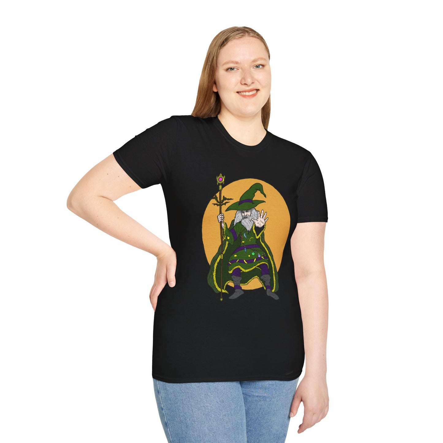 Wizard Staff Unisex T-Shirt - Magical Sorcerer Fantasy Tee