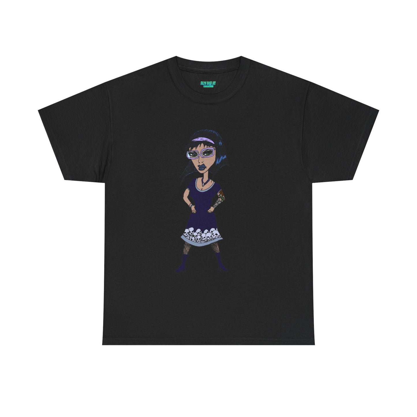 Gothic Doll T-Shirt — Retro Vampire Girl Graphic Tee