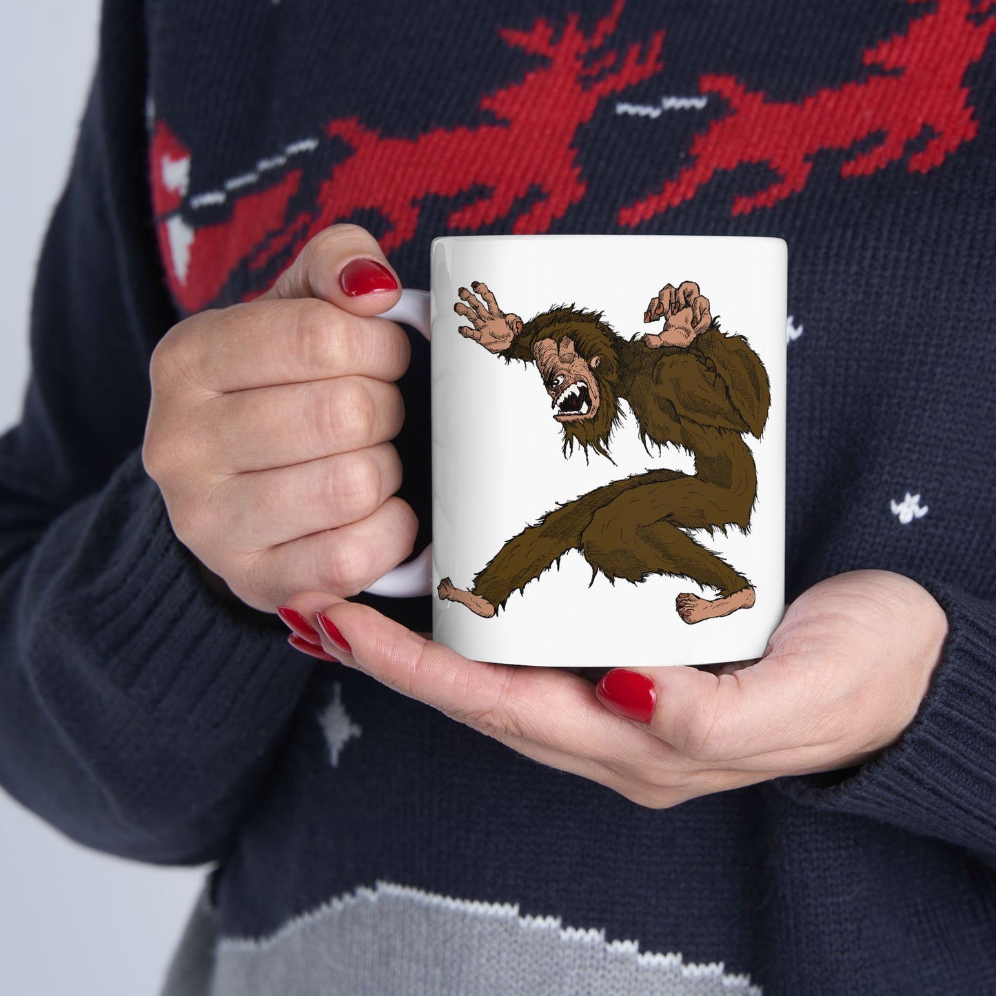 Berserker Bigfoot Ceramic Mug, (11oz)